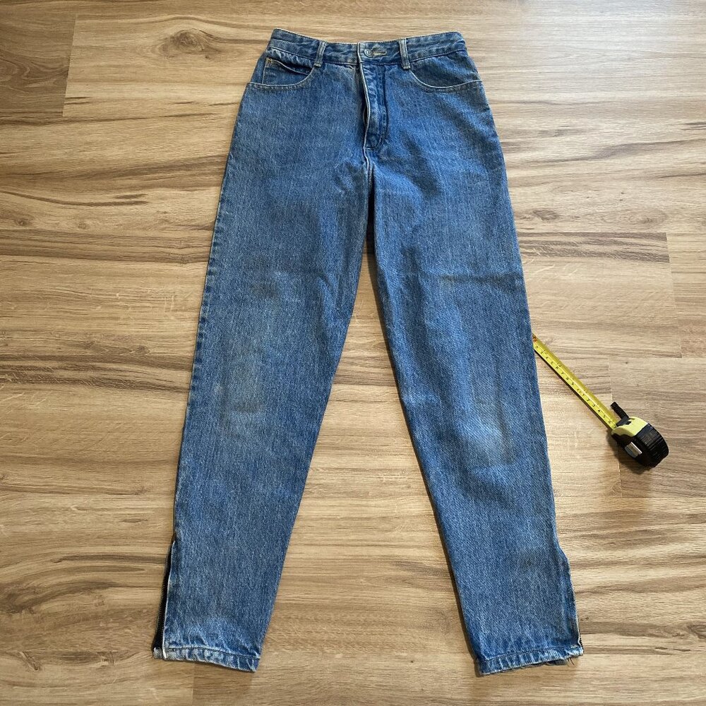 Vintage 80s 90s Guess Jeans zip bottom taper 27